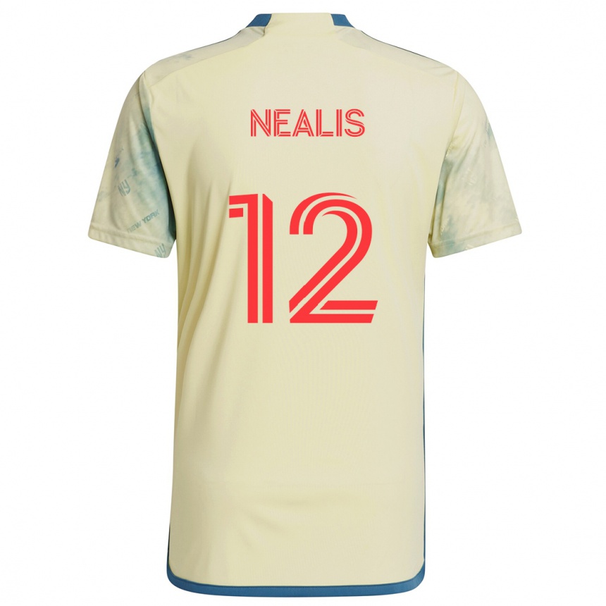 Niño Fútbol Camiseta Dylan Nealis #12 Amarillo Rojo Azul 1ª Equipación 2024/25 Argentina