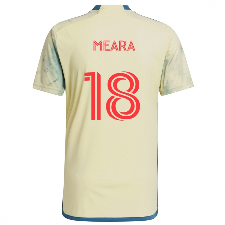 Niño Fútbol Camiseta Ryan Meara #18 Amarillo Rojo Azul 1ª Equipación 2024/25 Argentina