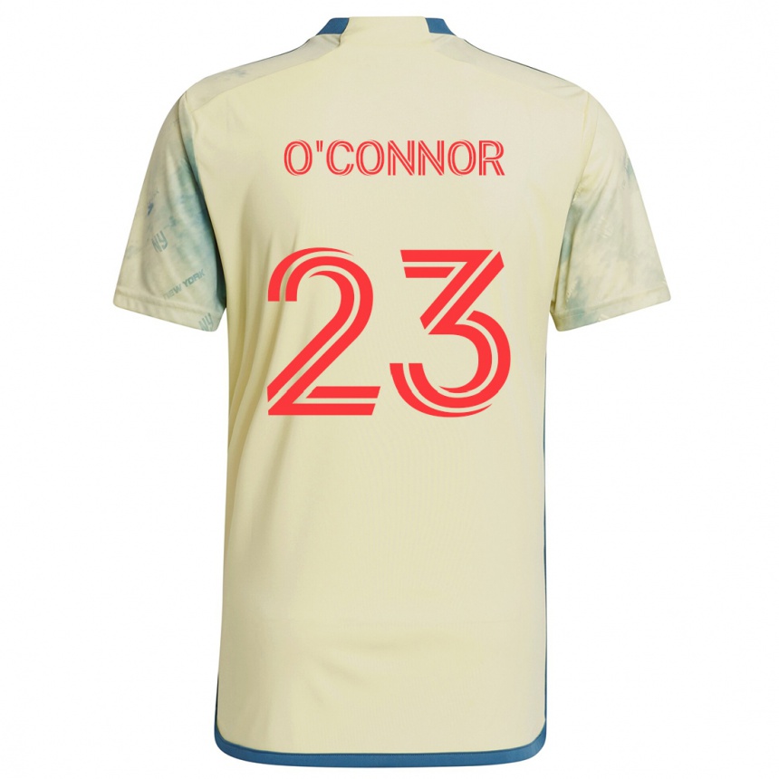 Niño Fútbol Camiseta Aidan O'connor #23 Amarillo Rojo Azul 1ª Equipación 2024/25 Argentina