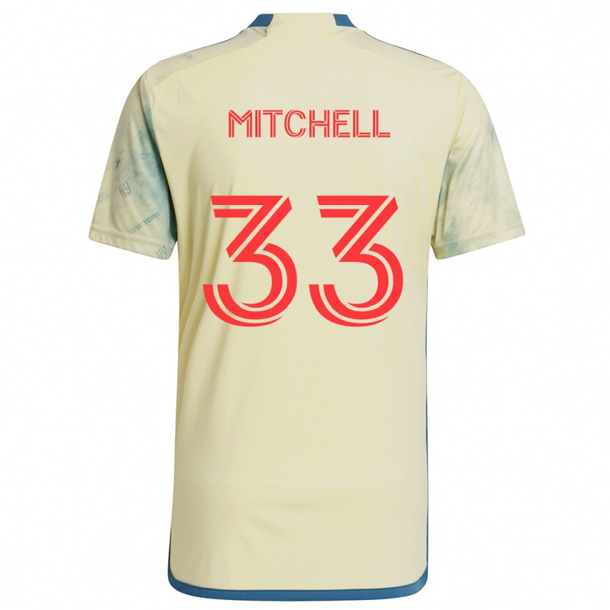 Niño Fútbol Camiseta Roald Mitchell #33 Amarillo Rojo Azul 1ª Equipación 2024/25 Argentina