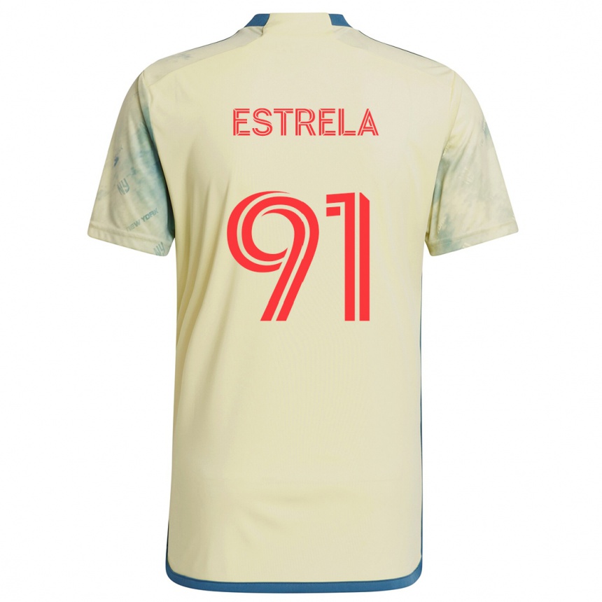 Niño Fútbol Camiseta Bento Estrela #91 Amarillo Rojo Azul 1ª Equipación 2024/25 Argentina