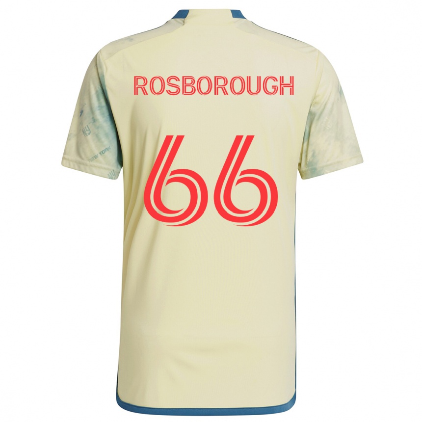 Niño Fútbol Camiseta Tanner Rosborough #66 Amarillo Rojo Azul 1ª Equipación 2024/25 Argentina