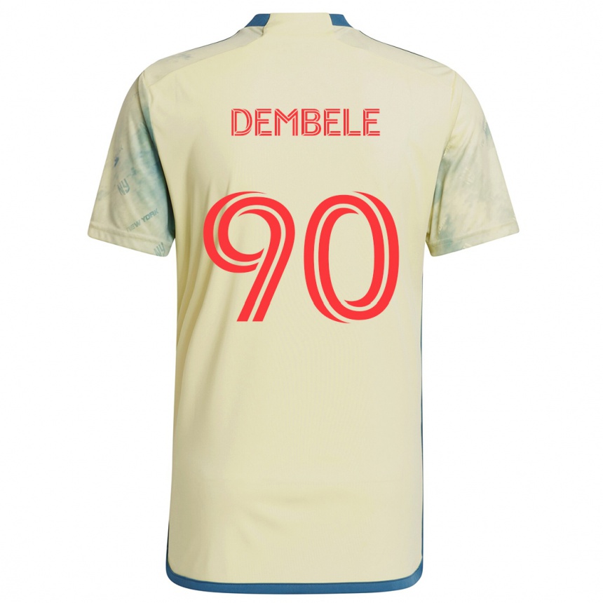 Niño Fútbol Camiseta Malick Dembele #90 Amarillo Rojo Azul 1ª Equipación 2024/25 Argentina