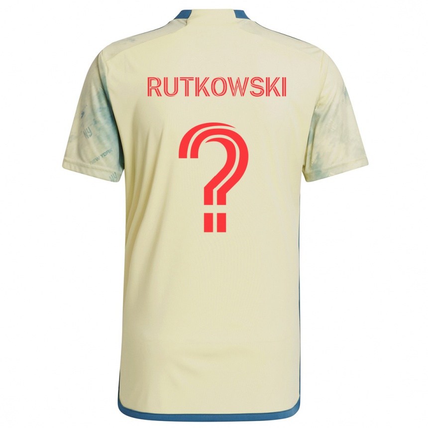 Niño Fútbol Camiseta Alan Rutkowski #0 Amarillo Rojo Azul 1ª Equipación 2024/25 Argentina