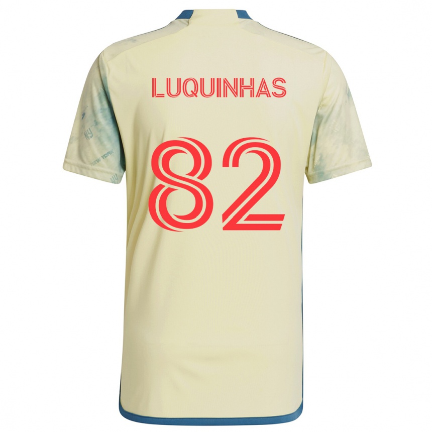 Niño Fútbol Camiseta Luquinhas #82 Amarillo Rojo Azul 1ª Equipación 2024/25 Argentina