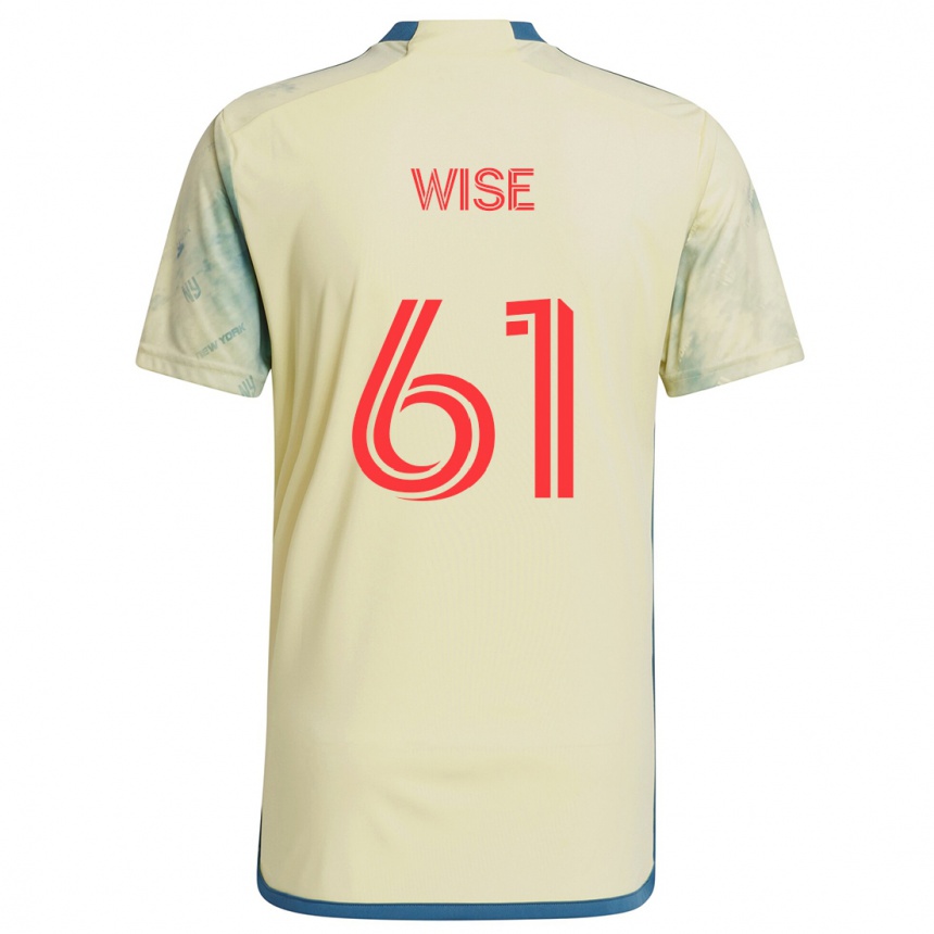 Niño Fútbol Camiseta Henry Wise #61 Amarillo Rojo Azul 1ª Equipación 2024/25 Argentina