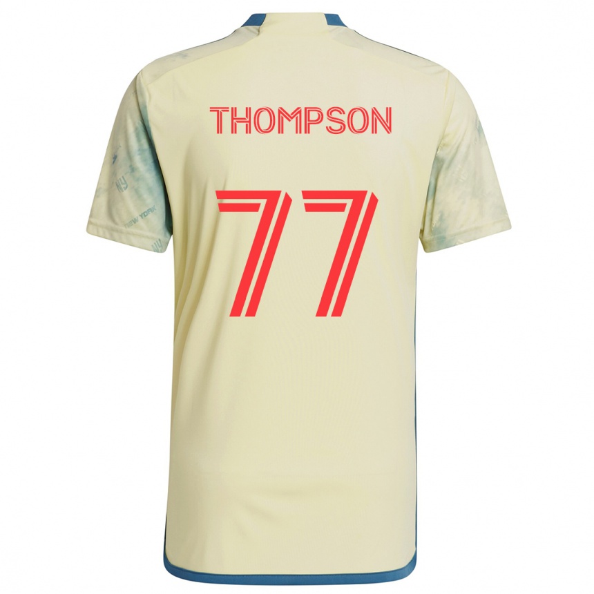 Niño Fútbol Camiseta Amos Shapiro-Thompson #77 Amarillo Rojo Azul 1ª Equipación 2024/25 Argentina