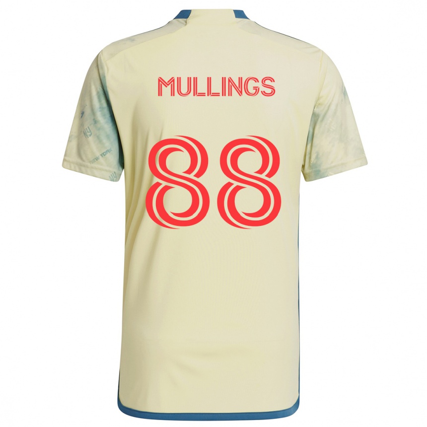 Niño Fútbol Camiseta O'vonte Mullings #88 Amarillo Rojo Azul 1ª Equipación 2024/25 Argentina