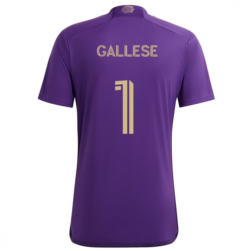 Niño Fútbol Camiseta Pedro Gallese #1 Púrpura Amarillo 1ª Equipación 2024/25 Argentina