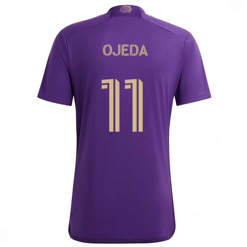 Niño Fútbol Camiseta Martín Ojeda #11 Púrpura Amarillo 1ª Equipación 2024/25 Argentina