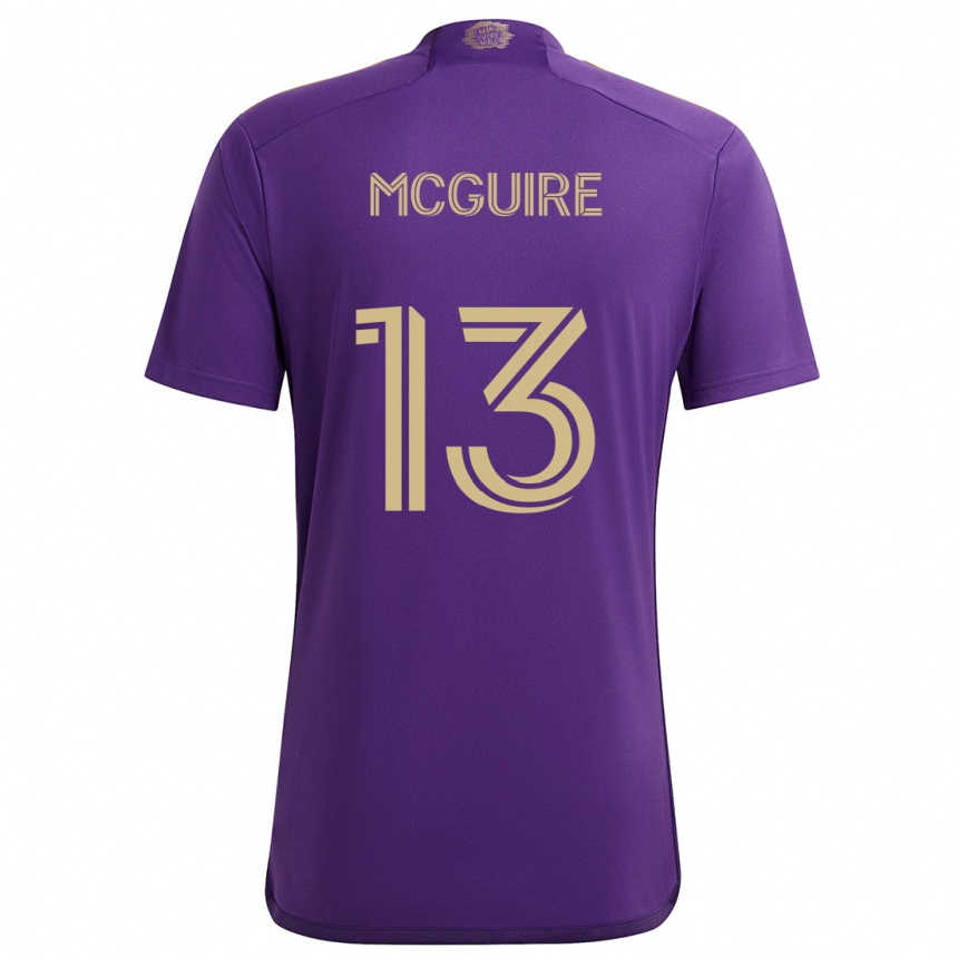 Niño Fútbol Camiseta Duncan Mcguire #13 Púrpura Amarillo 1ª Equipación 2024/25 Argentina