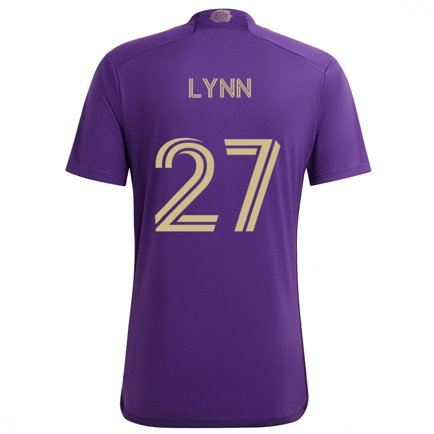 Niño Fútbol Camiseta Jack Lynn #27 Púrpura Amarillo 1ª Equipación 2024/25 Argentina