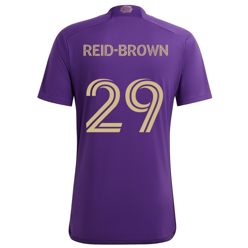 Niño Fútbol Camiseta Tahir Reid-Brown #29 Púrpura Amarillo 1ª Equipación 2024/25 Argentina