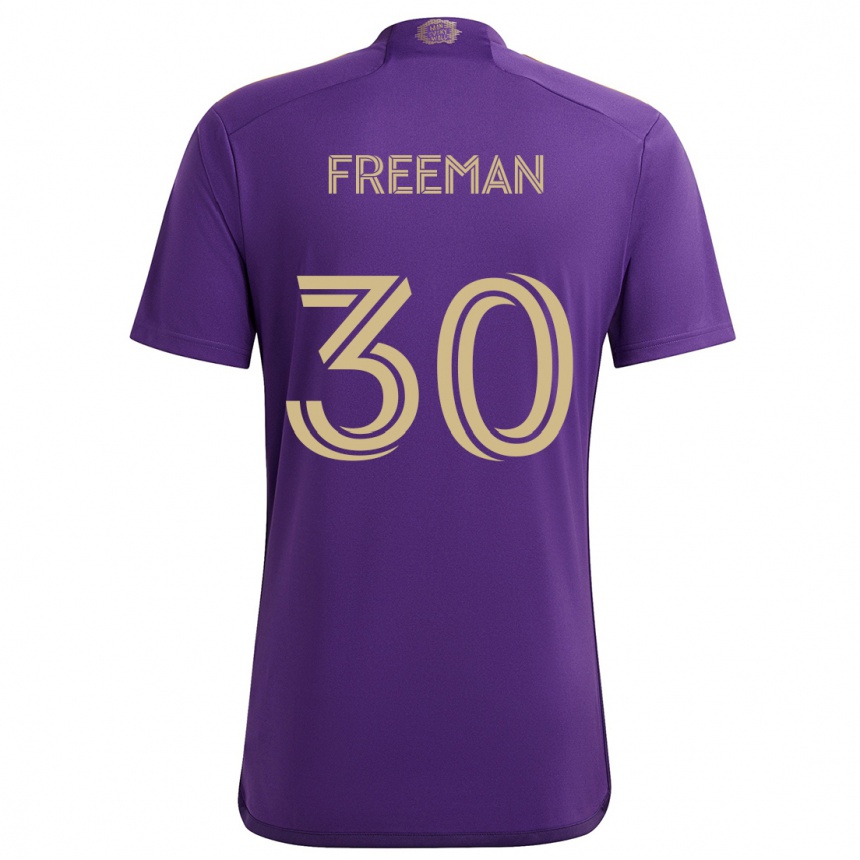 Niño Fútbol Camiseta Alex Freeman #30 Púrpura Amarillo 1ª Equipación 2024/25 Argentina