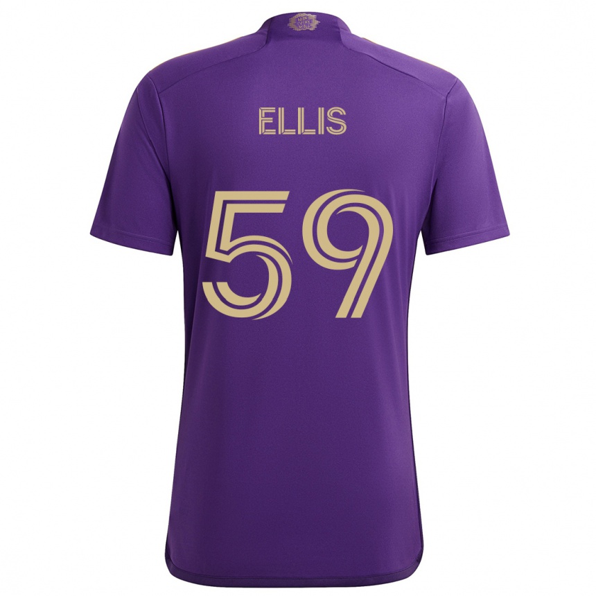 Niño Fútbol Camiseta Justin Ellis #59 Púrpura Amarillo 1ª Equipación 2024/25 Argentina