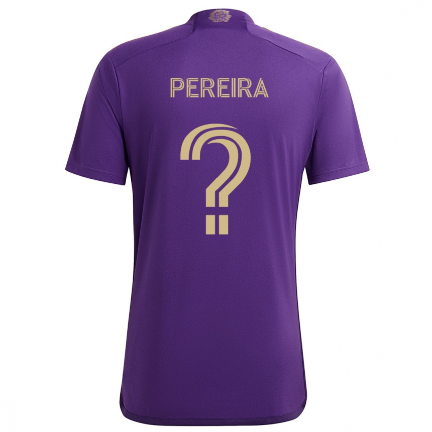 Niño Fútbol Camiseta Dominic Pereira #0 Púrpura Amarillo 1ª Equipación 2024/25 Argentina