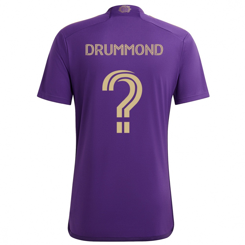 Niño Fútbol Camiseta Owen Drummond #0 Púrpura Amarillo 1ª Equipación 2024/25 Argentina