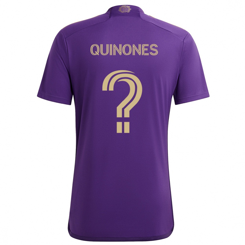 Niño Fútbol Camiseta Lucas Quiñones #0 Púrpura Amarillo 1ª Equipación 2024/25 Argentina