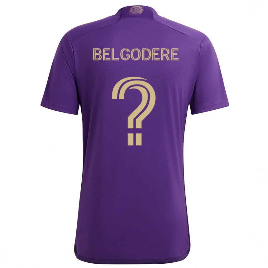 Niño Fútbol Camiseta Matthew Belgodere #0 Púrpura Amarillo 1ª Equipación 2024/25 Argentina