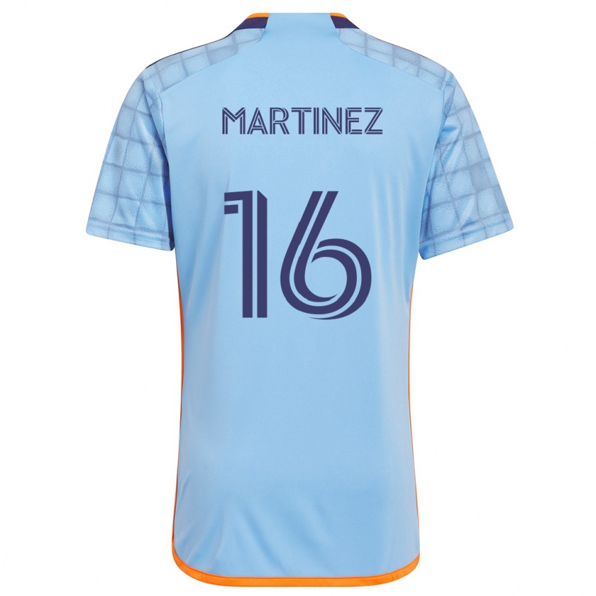 Niño Fútbol Camiseta Alonso Martínez #16 Azul Naranja 1ª Equipación 2024/25 Argentina