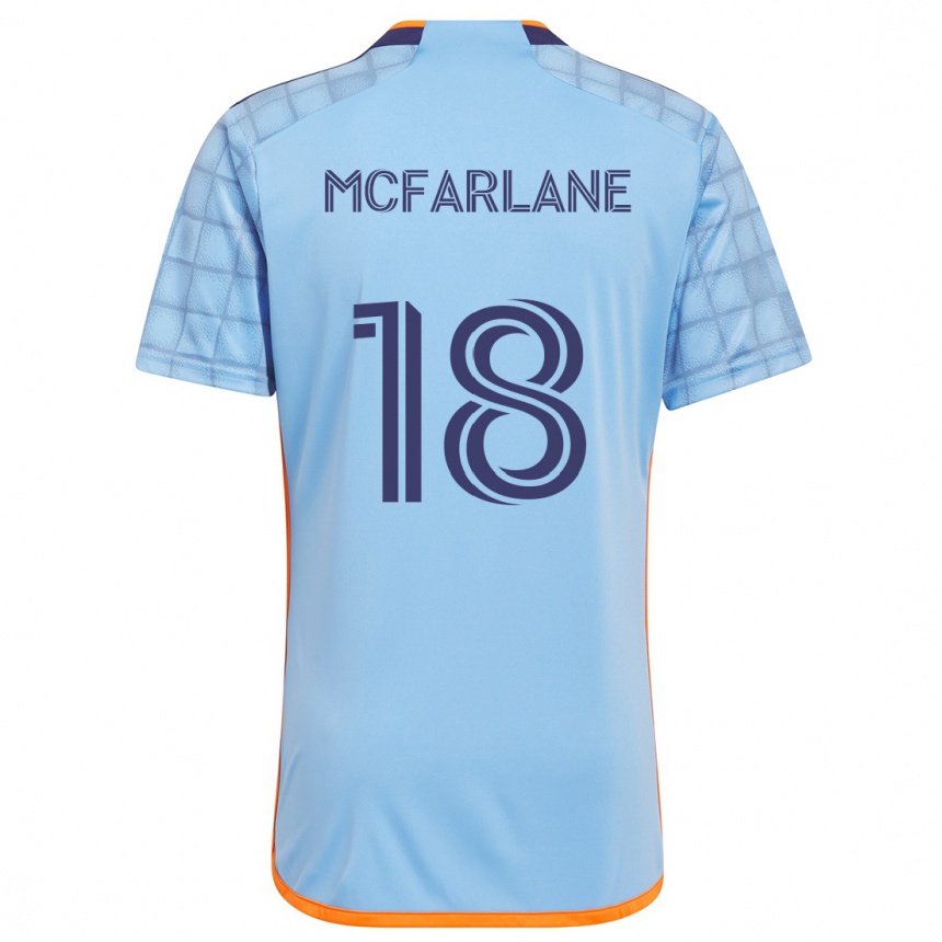 Niño Fútbol Camiseta Christian Mcfarlane #18 Azul Naranja 1ª Equipación 2024/25 Argentina