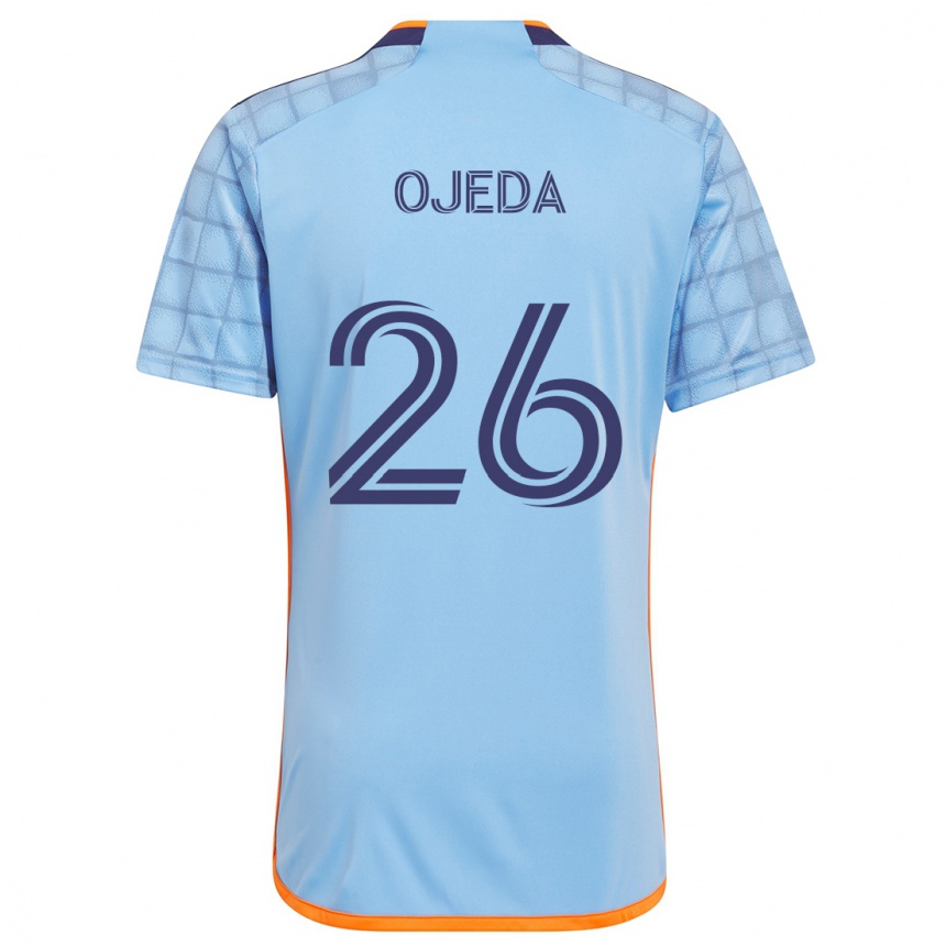 Niño Fútbol Camiseta Agustín Ojeda #26 Azul Naranja 1ª Equipación 2024/25 Argentina