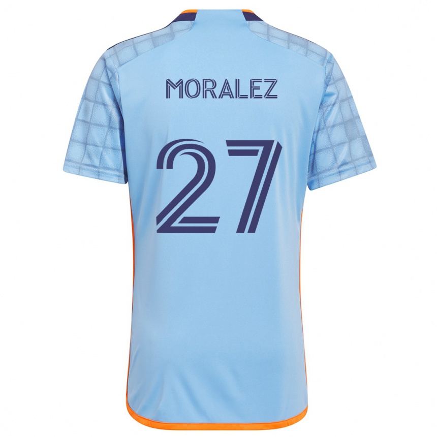 Niño Fútbol Camiseta Maxi Moralez #27 Azul Naranja 1ª Equipación 2024/25 Argentina