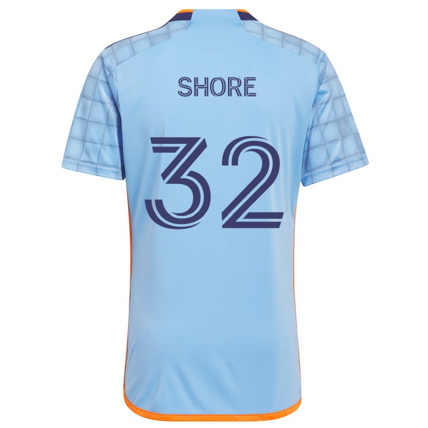 Niño Fútbol Camiseta Jonathan Shore #32 Azul Naranja 1ª Equipación 2024/25 Argentina