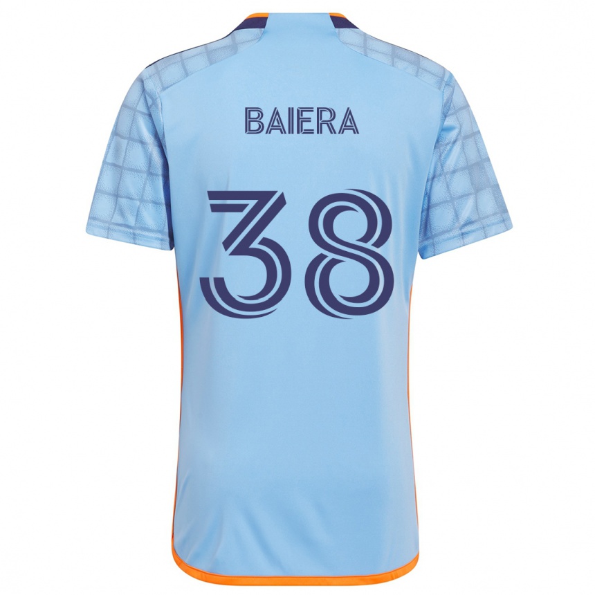 Niño Fútbol Camiseta Drew Baiera #38 Azul Naranja 1ª Equipación 2024/25 Argentina