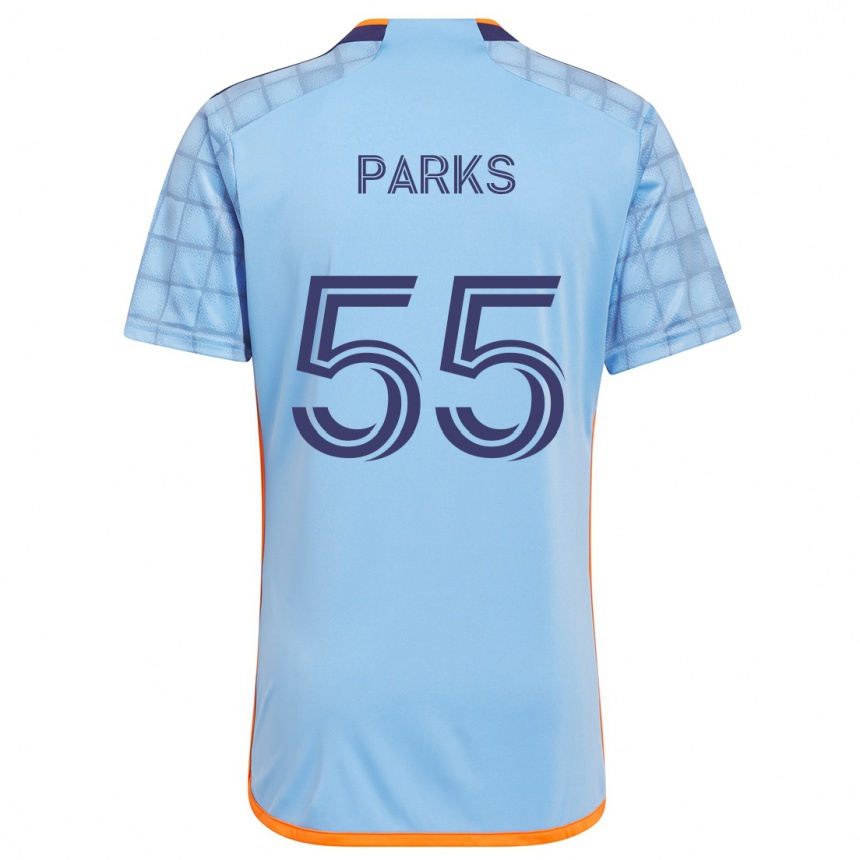 Niño Fútbol Camiseta Keaton Parks #55 Azul Naranja 1ª Equipación 2024/25 Argentina