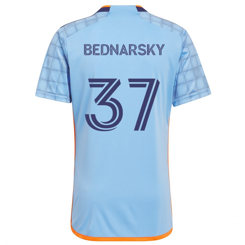 Niño Fútbol Camiseta Stevo Bednarsky #37 Azul Naranja 1ª Equipación 2024/25 Argentina