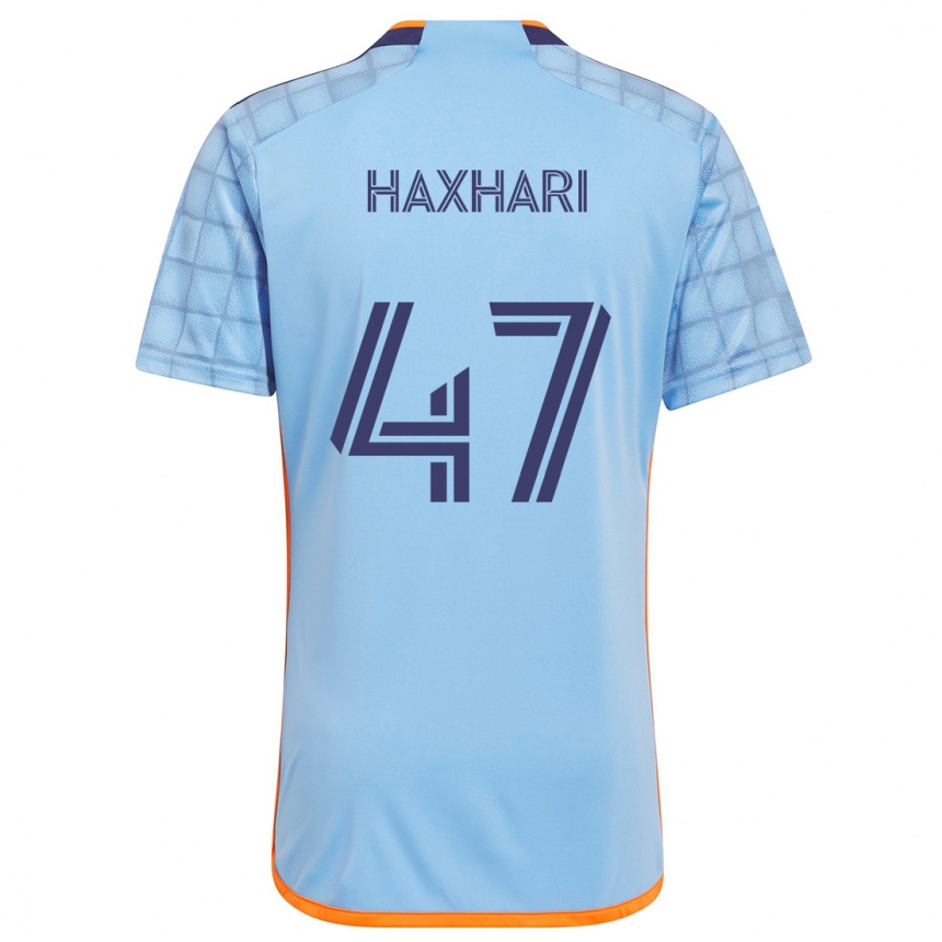 Niño Fútbol Camiseta Klevis Haxhari #47 Azul Naranja 1ª Equipación 2024/25 Argentina