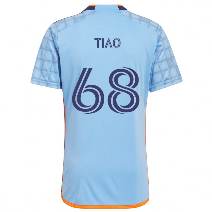 Niño Fútbol Camiseta Christopher Tiao #68 Azul Naranja 1ª Equipación 2024/25 Argentina