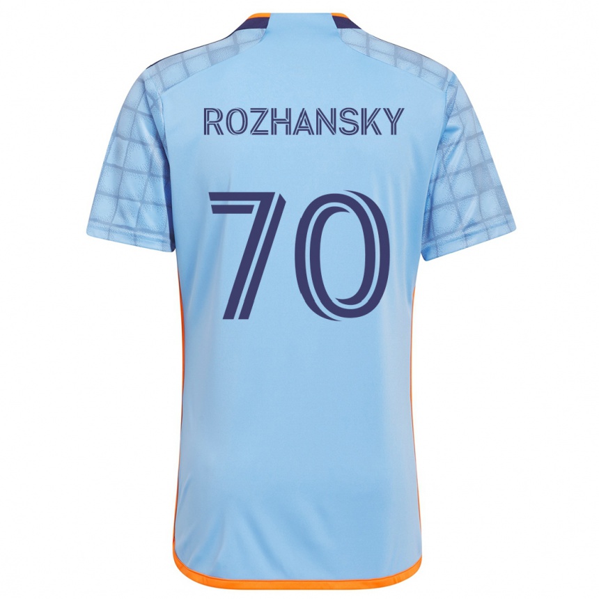 Niño Fútbol Camiseta Jake Rozhansky #70 Azul Naranja 1ª Equipación 2024/25 Argentina