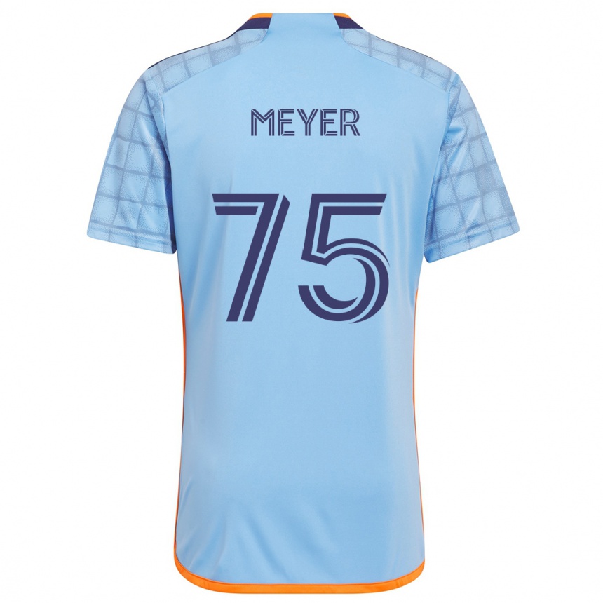 Niño Fútbol Camiseta Will Meyer #75 Azul Naranja 1ª Equipación 2024/25 Argentina