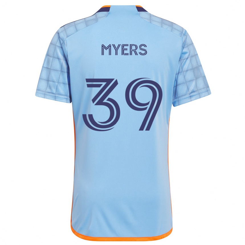 Niño Fútbol Camiseta Md Myers #39 Azul Naranja 1ª Equipación 2024/25 Argentina