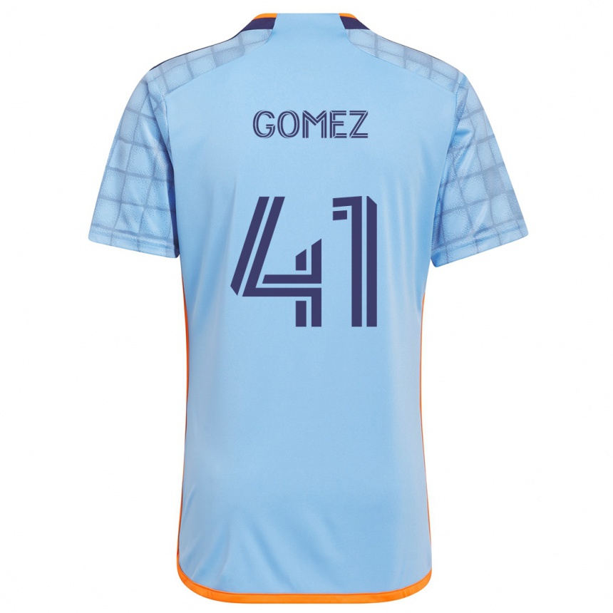 Niño Fútbol Camiseta Julián Gómez #41 Azul Naranja 1ª Equipación 2024/25 Argentina