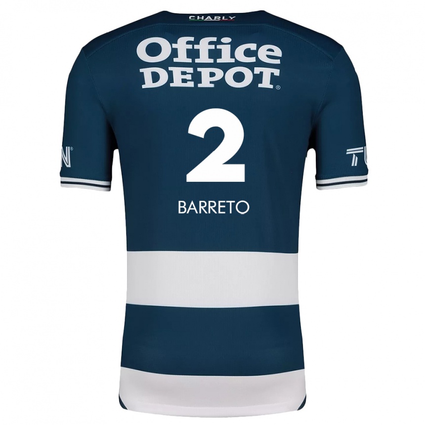 Niño Fútbol Camiseta Sergio Barreto #2 Azul Blanco 1ª Equipación 2024/25 Argentina