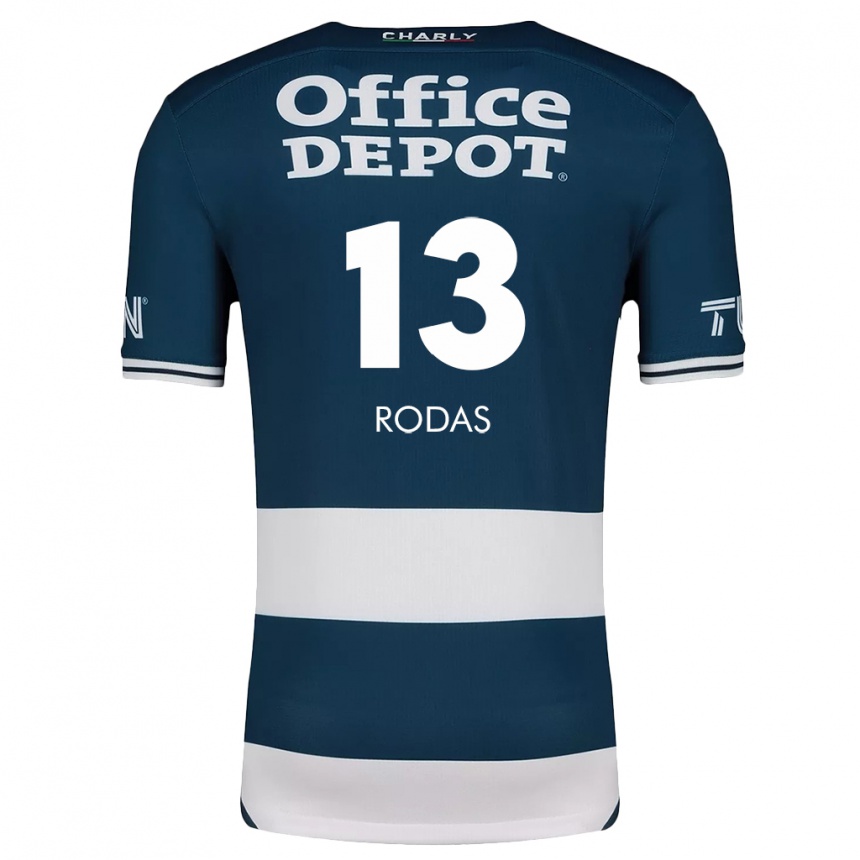 Niño Fútbol Camiseta Carlos Rodas #13 Azul Blanco 1ª Equipación 2024/25 Argentina