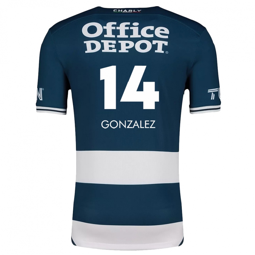 Niño Fútbol Camiseta Arturo González #14 Azul Blanco 1ª Equipación 2024/25 Argentina