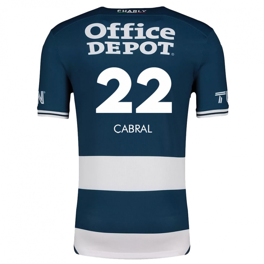 Niño Fútbol Camiseta Gustavo Cabral #22 Azul Blanco 1ª Equipación 2024/25 Argentina