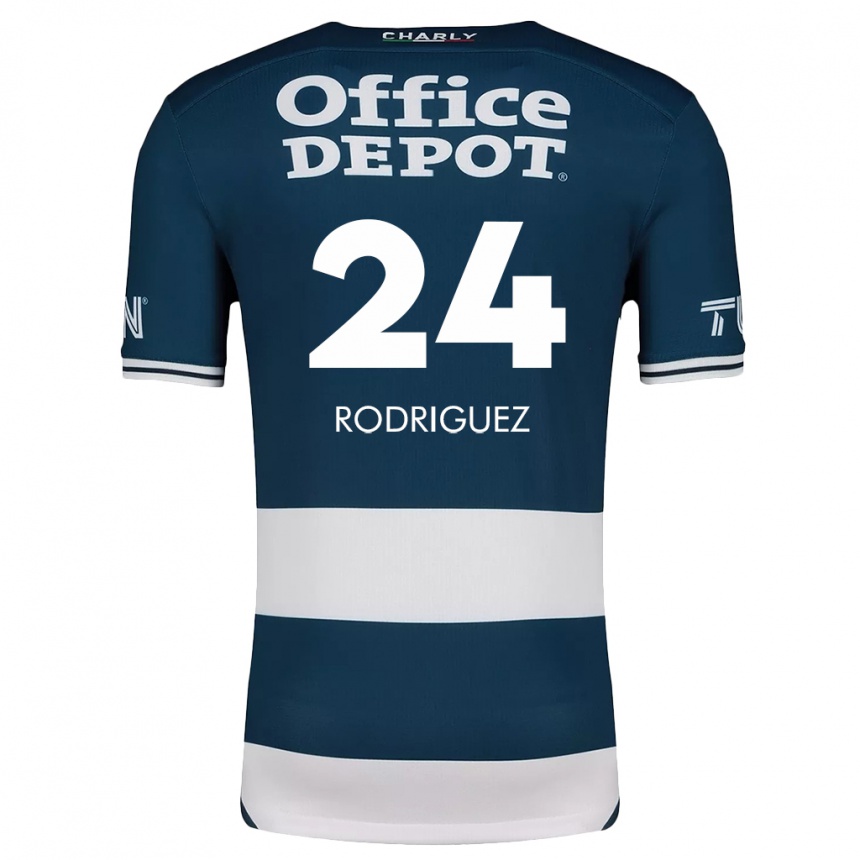 Niño Fútbol Camiseta Luis Rodriguez #24 Azul Blanco 1ª Equipación 2024/25 Argentina