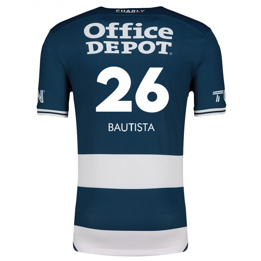 Niño Fútbol Camiseta Alán Bautista #26 Azul Blanco 1ª Equipación 2024/25 Argentina