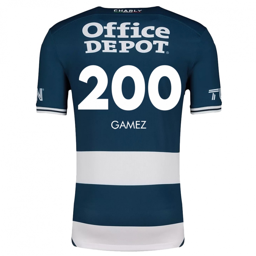 Niño Fútbol Camiseta Sergio Gámez #200 Azul Blanco 1ª Equipación 2024/25 Argentina