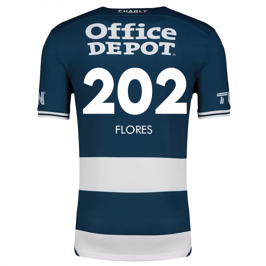 Niño Fútbol Camiseta Luis Flores #202 Azul Blanco 1ª Equipación 2024/25 Argentina