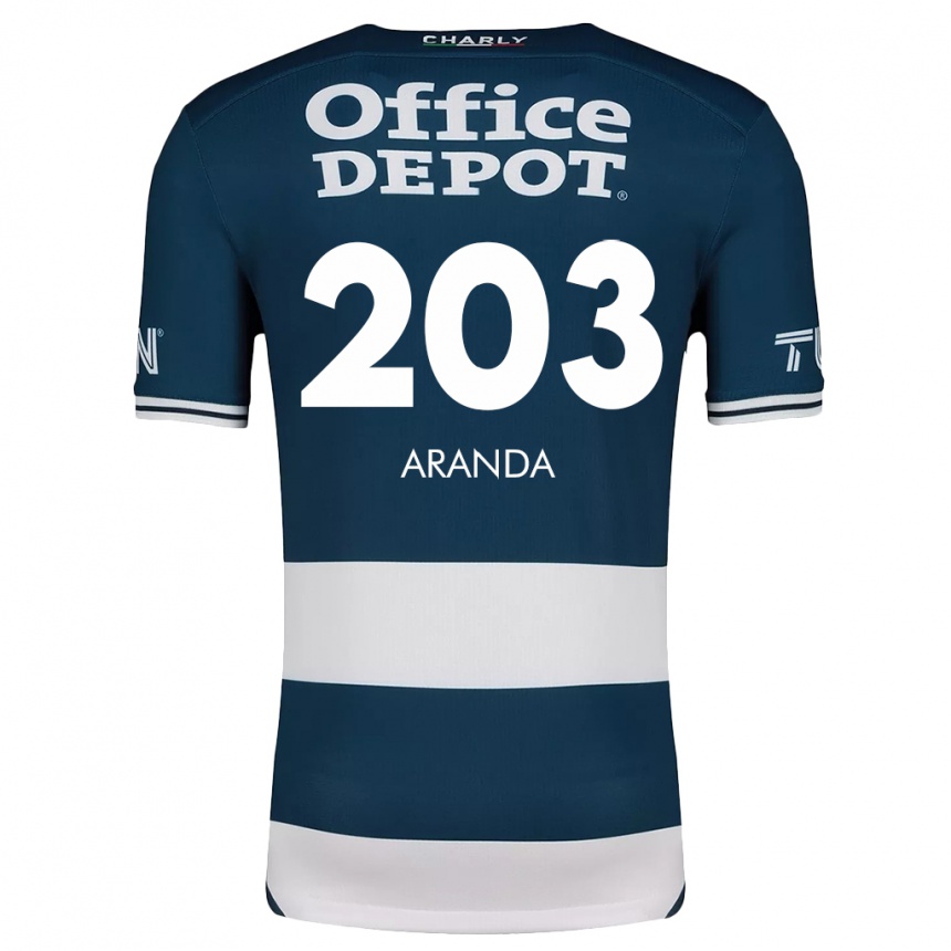 Niño Fútbol Camiseta Juan Aranda #203 Azul Blanco 1ª Equipación 2024/25 Argentina