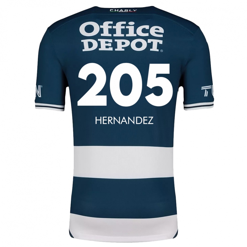 Niño Fútbol Camiseta Sergio Hernández #205 Azul Blanco 1ª Equipación 2024/25 Argentina