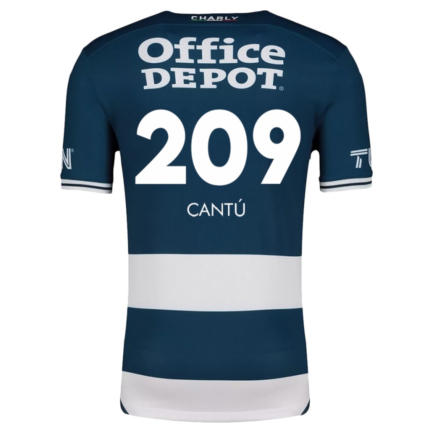 Niño Fútbol Camiseta Juan Cantú #209 Azul Blanco 1ª Equipación 2024/25 Argentina