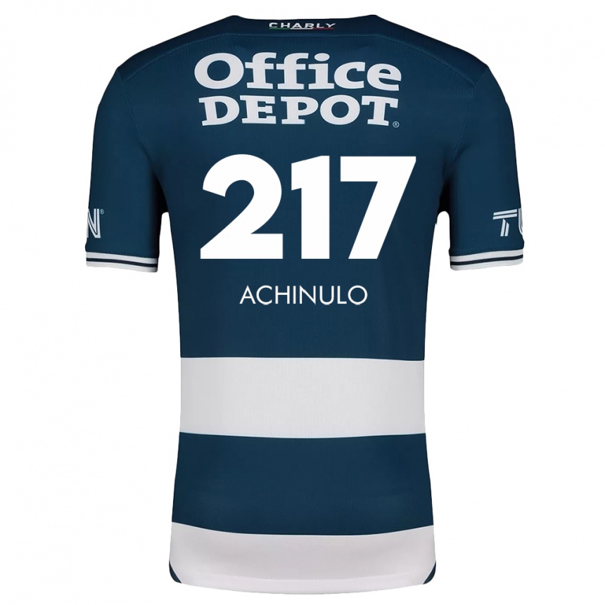 Niño Fútbol Camiseta Princewill Achinulo #217 Azul Blanco 1ª Equipación 2024/25 Argentina