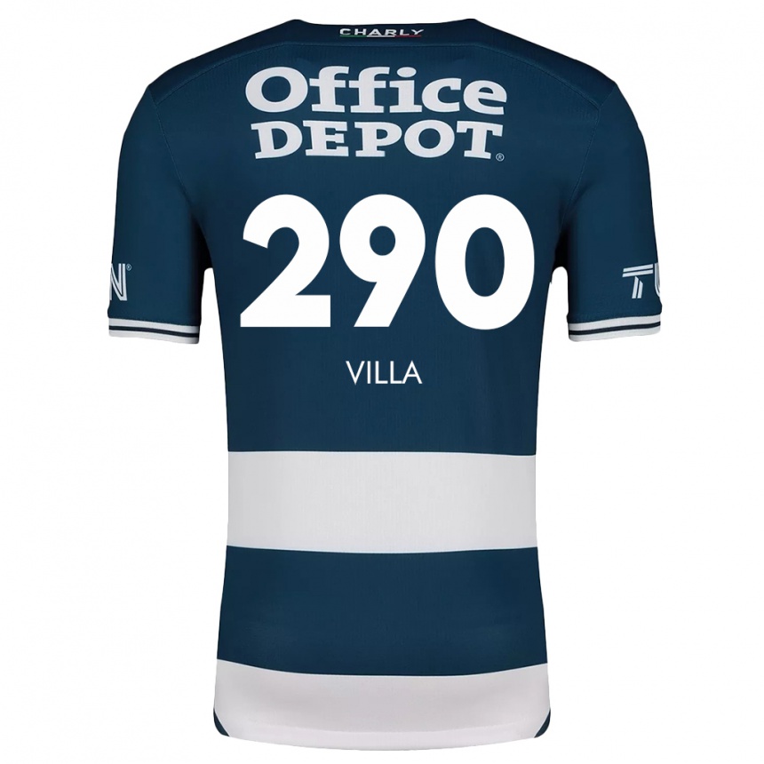 Niño Fútbol Camiseta Adrián Villa #290 Azul Blanco 1ª Equipación 2024/25 Argentina